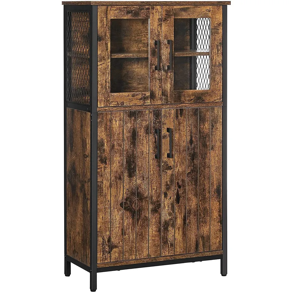 Ormar za odlaganje, kupaonski ormarić 60 x 108 x 30 cm, smeđ i crne boje