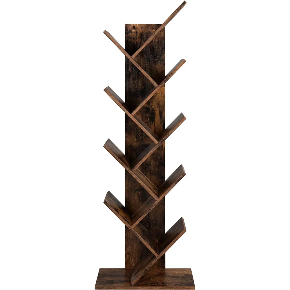 Drvena polica za knjige 8 razina, 50 x 25 x 141,5 cm, smeđe boje