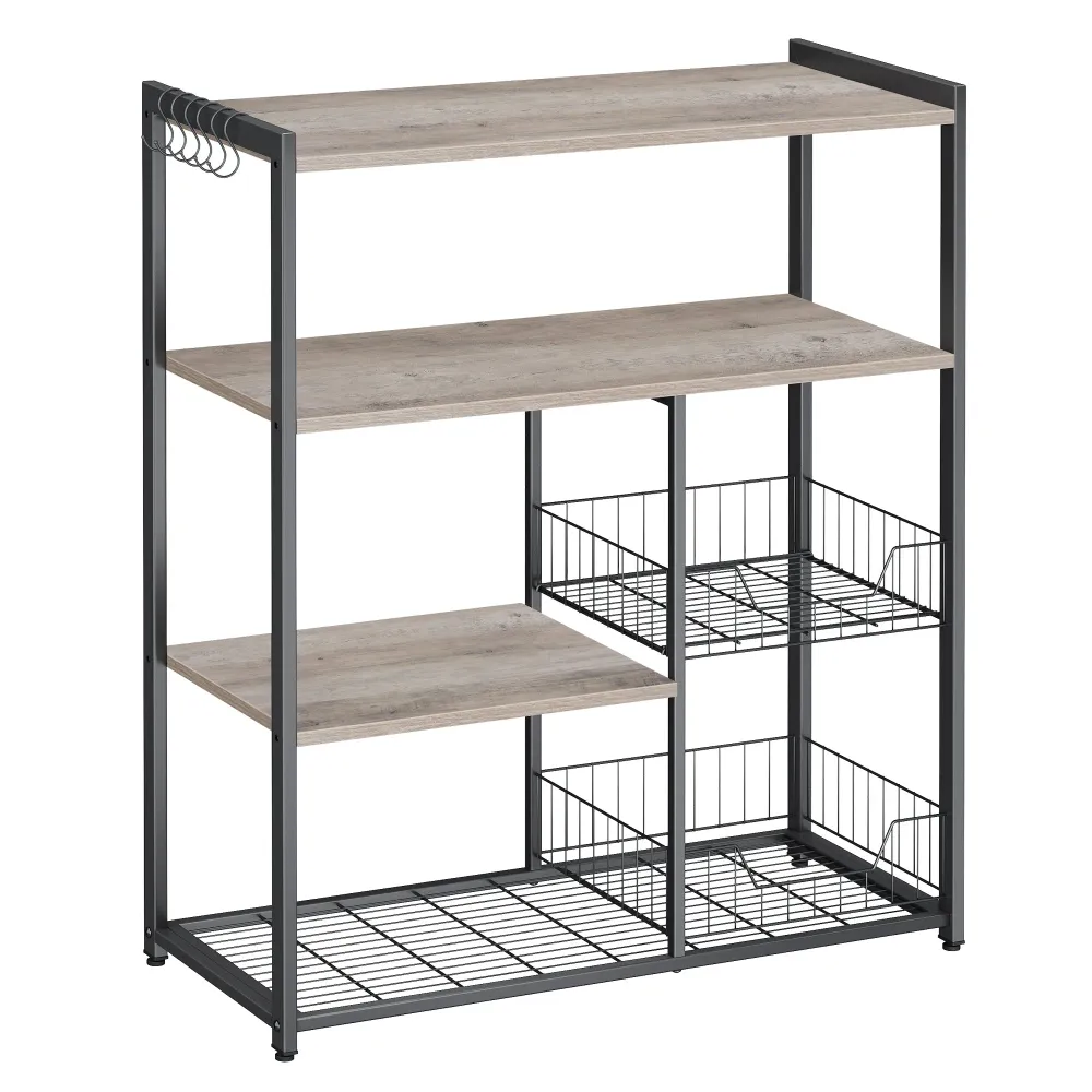 Kuhinski stalak s prostorom za mikrovalnu, 35 x 80 x 95 cm, smeđe crni