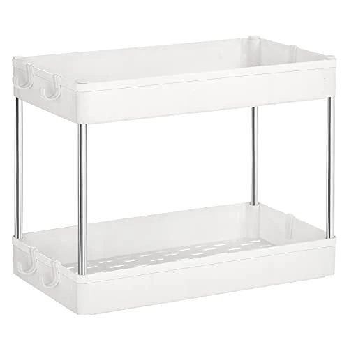Organizator za pohranu ispod sudopera na 2 nivoa, 40 x 22 x 31 cm, bijeli