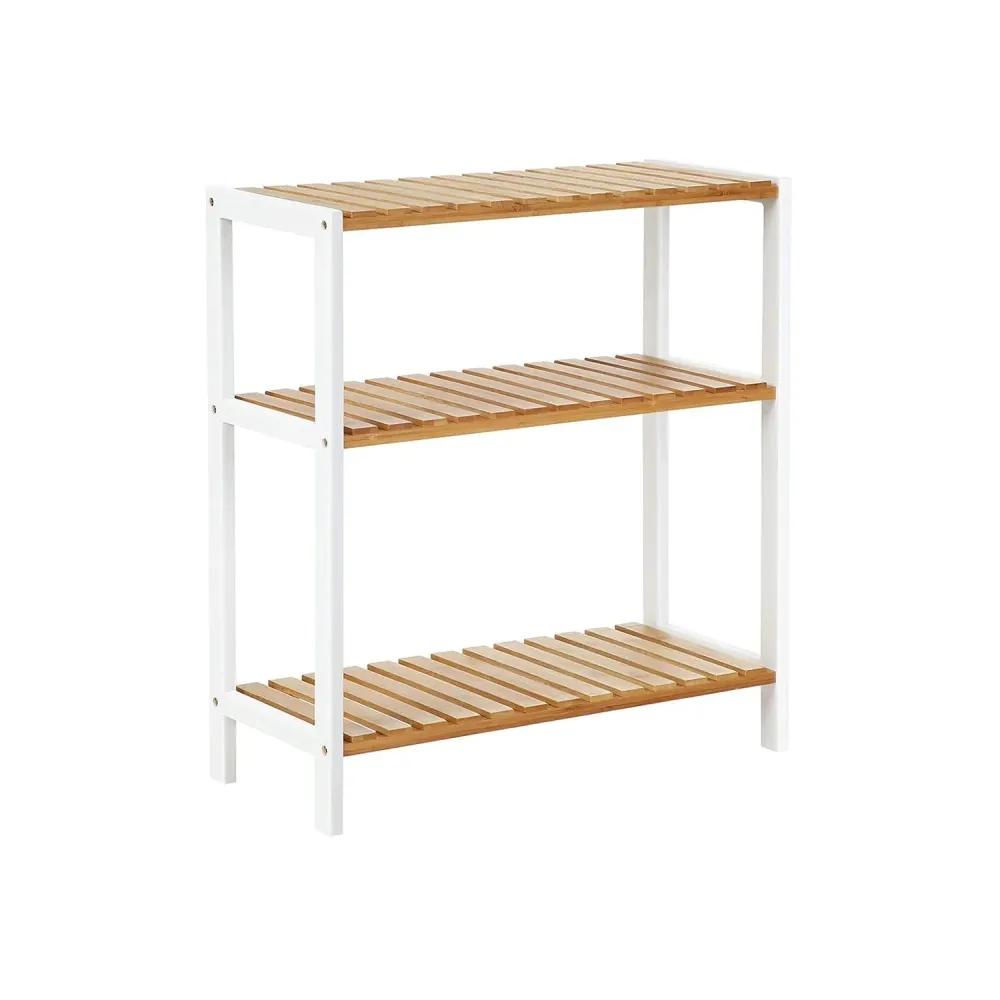Polica od bambusa, stalak za cipele na 3 razine 60 x 66 x 26 cm