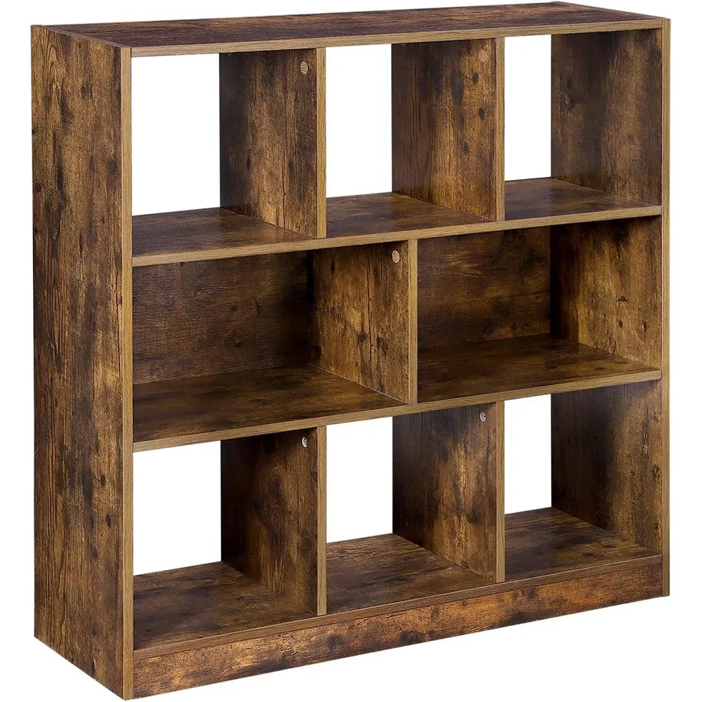 Polica za knjige s otvorenim kockama 86 x 28 x 94,5 cm rustikalno smeđ