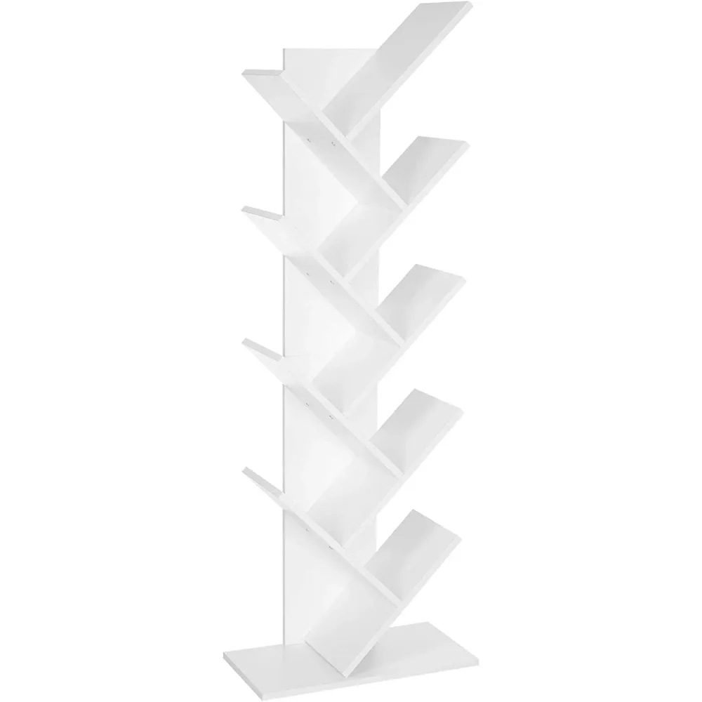 Polica za knjige, samostojeć polica, 50 x 25 x 141,5 cm Bijela