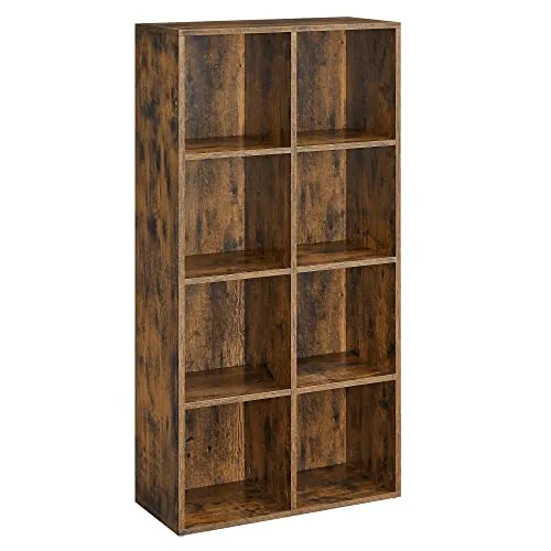 Regal za knjige s 8 kockastih jedinica za pohranu 65,5 x 30 x 13,5 cm, smeđi