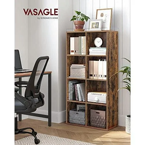 Regal za knjige s 8 kockastih jedinica za pohranu 65,5 x 30 x 13,5 cm, smeđi