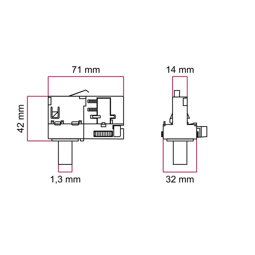 Adapter Powergear crni za trofaznu šinu - za ovjes