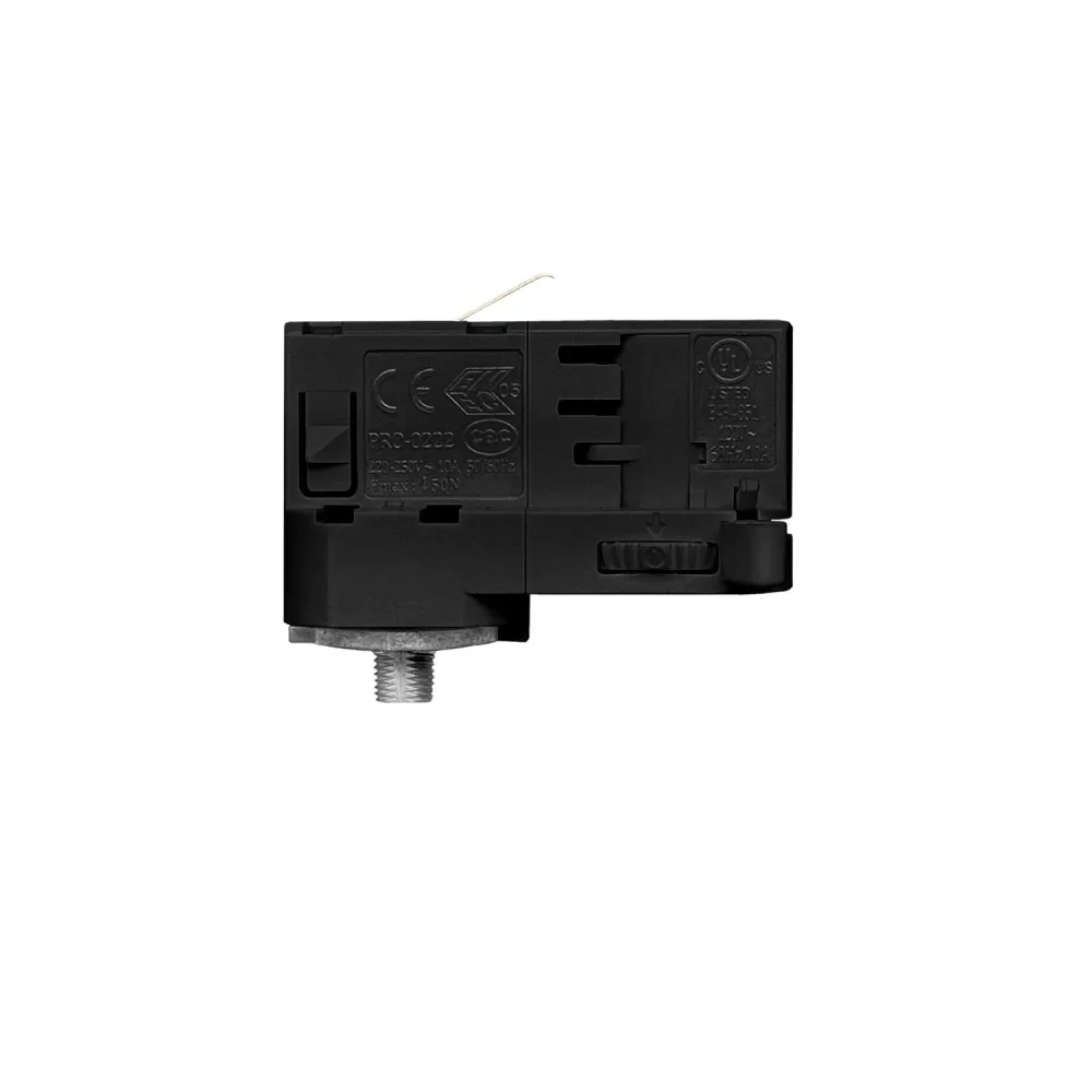 Adapter Powergear crni za trofaznu šinu - za produženje ili zglob