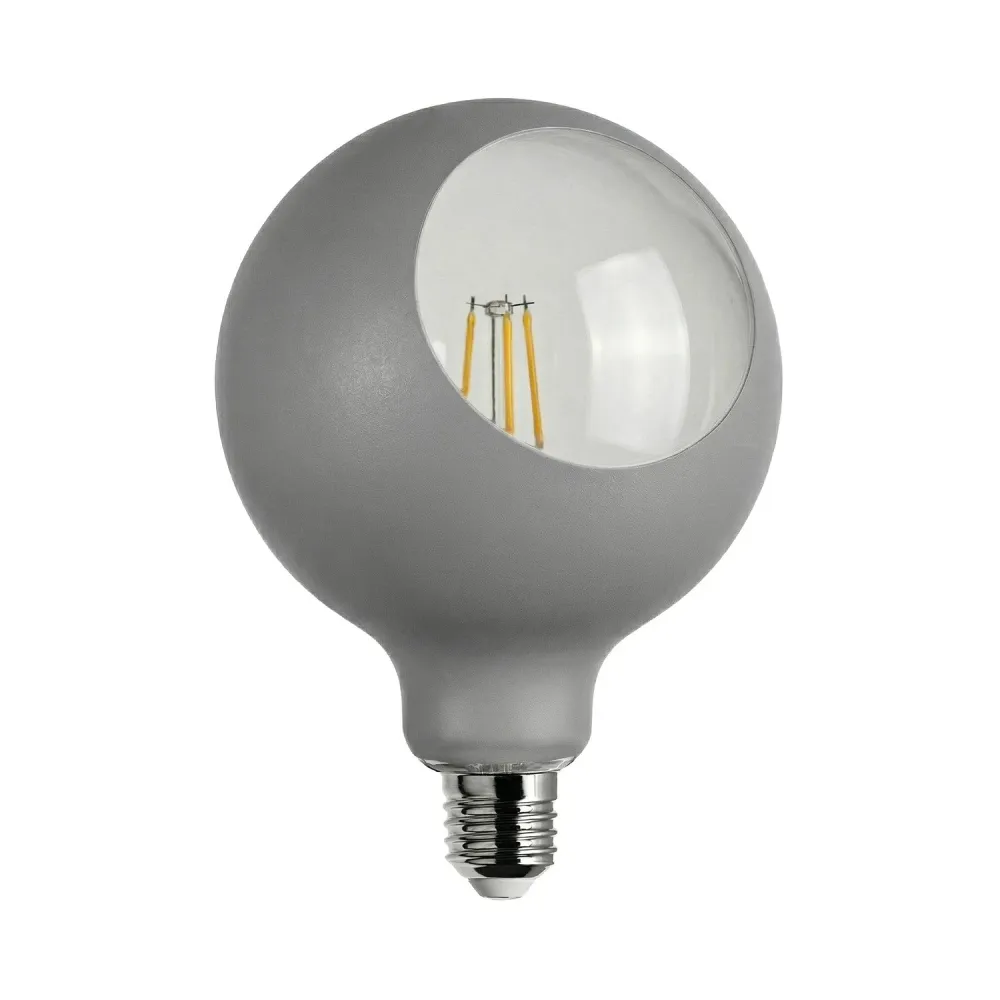 Žarulja LED Camo G125 4,8W 806Lm E27 2700K prigušiva - Siva