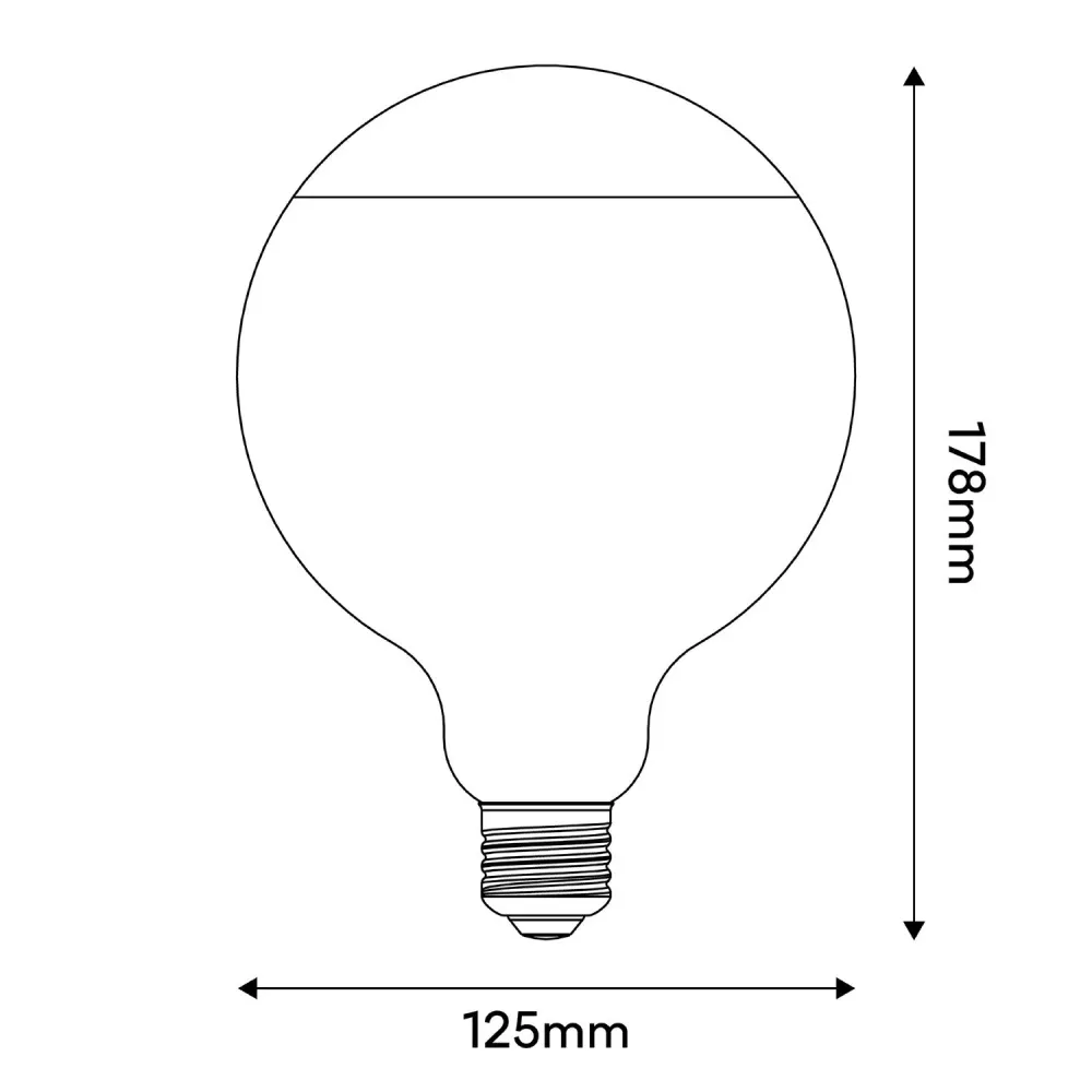 Žarulja LED Lucia G125 4,8W 806Lm E27 2700K Dimmable - Bijela