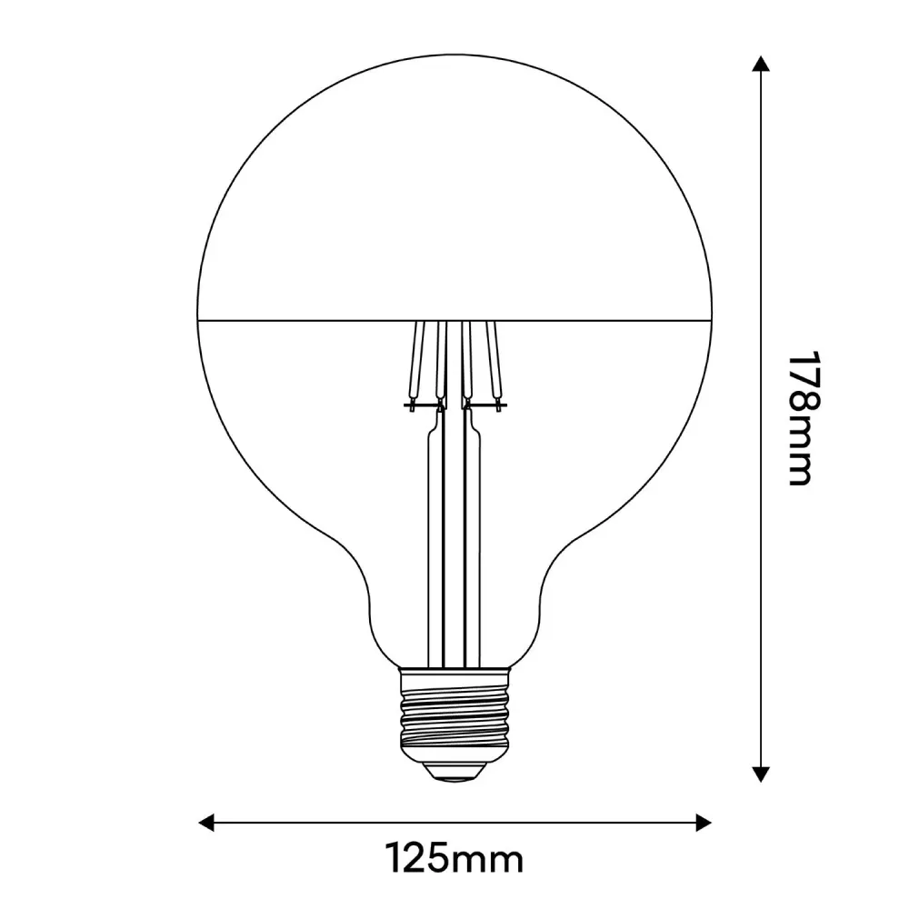 Žarulja LED Maria G125 4,8W 806Lm E27 2700K prigušiva - zelena