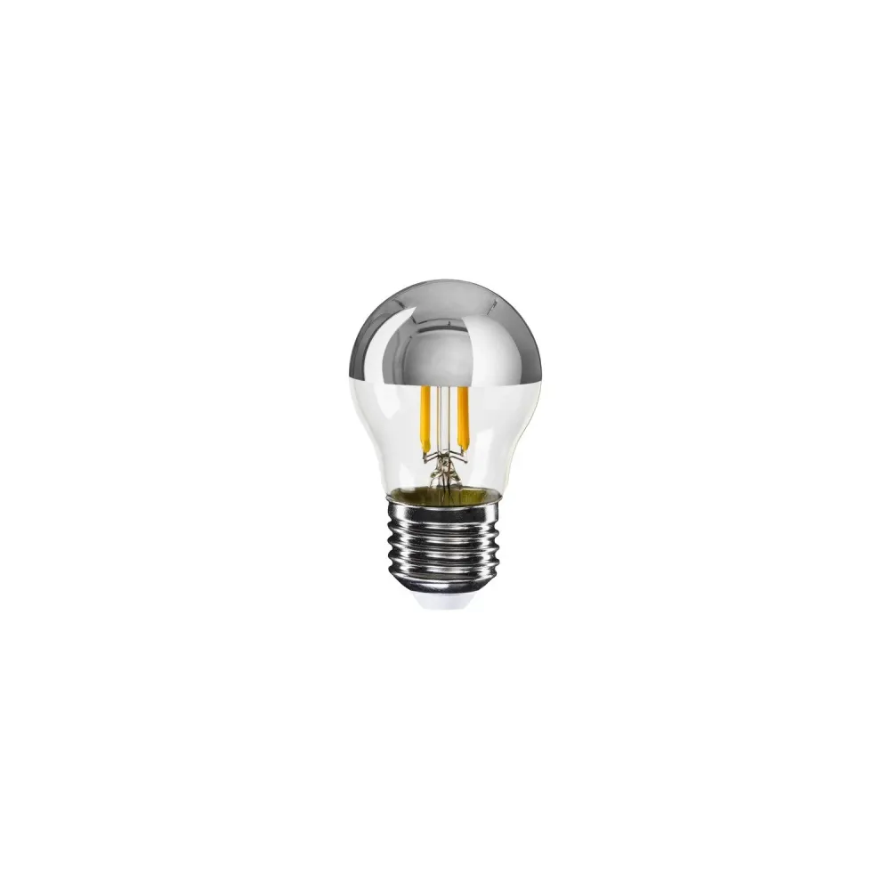 Žarulja LED Mezza Sfera Argento Mini Globo G45 4,8W 380Lm E27 2700K Dimmerabile - A03