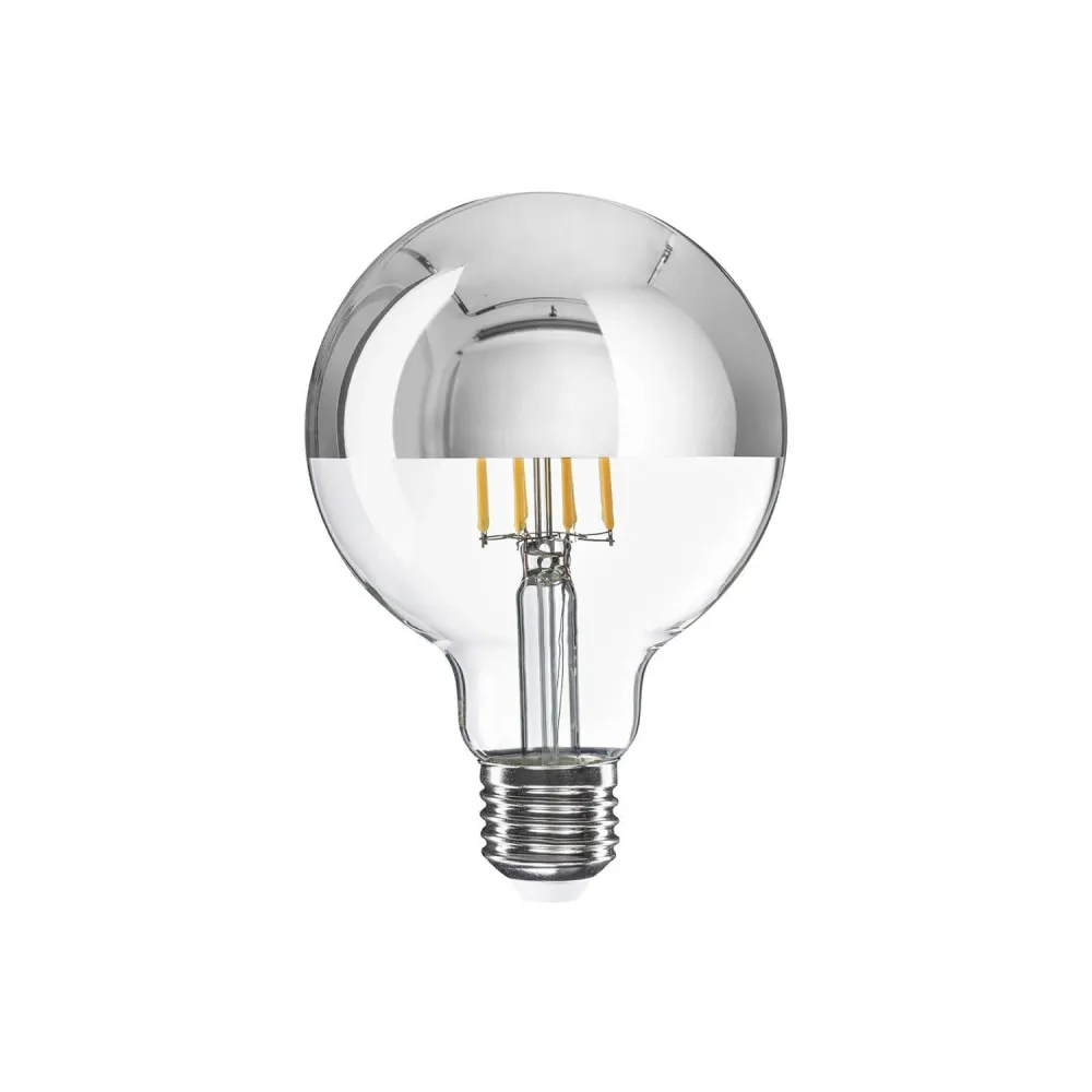 Žarulja LED Polukugla Srebrna Globe G95 7W 650Lm E27 2700K Prigušiva - A04