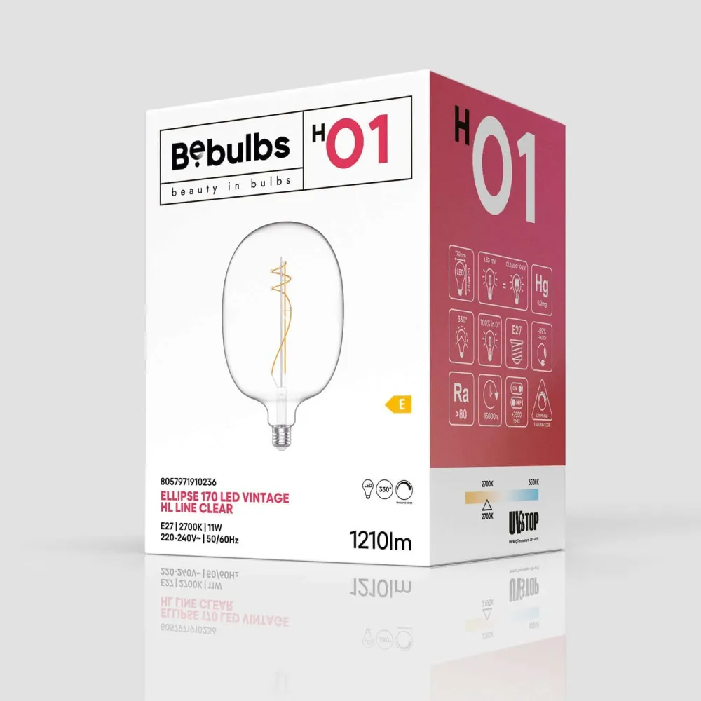 Žarulja LED Prozirna Ovala 170 11W 1210Lm E27 2700K Prigušiva - H01
