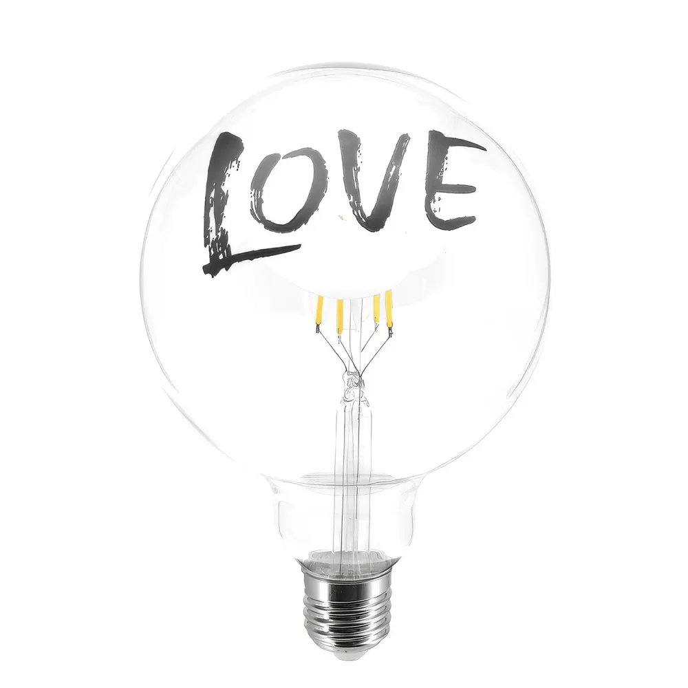 Žarulja LED Tattoo "Love" G125 4,5W 470Lm E27 2700K Dimmable
