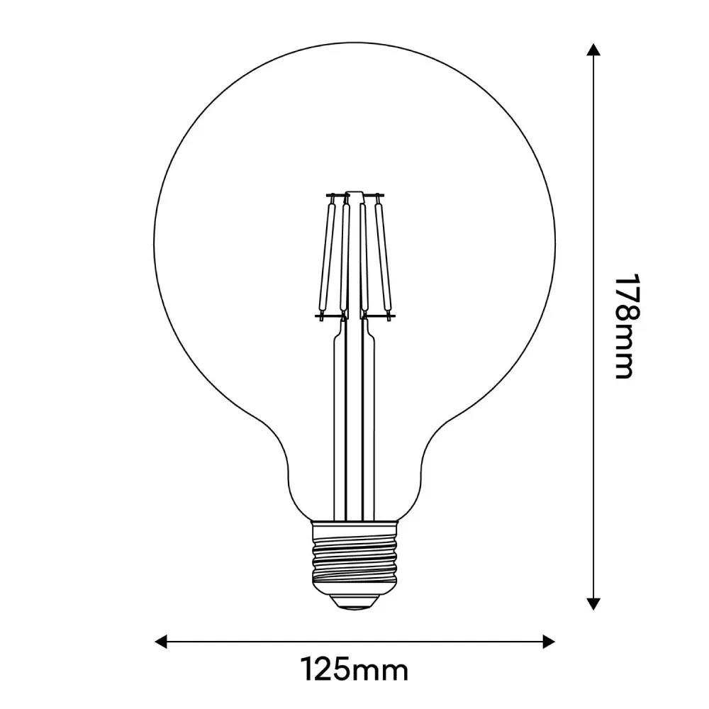 Žarulja LED Tattoo "M'Illumino D'Immenso" G125 4,5W 470Lm E27 2700K Dimmable