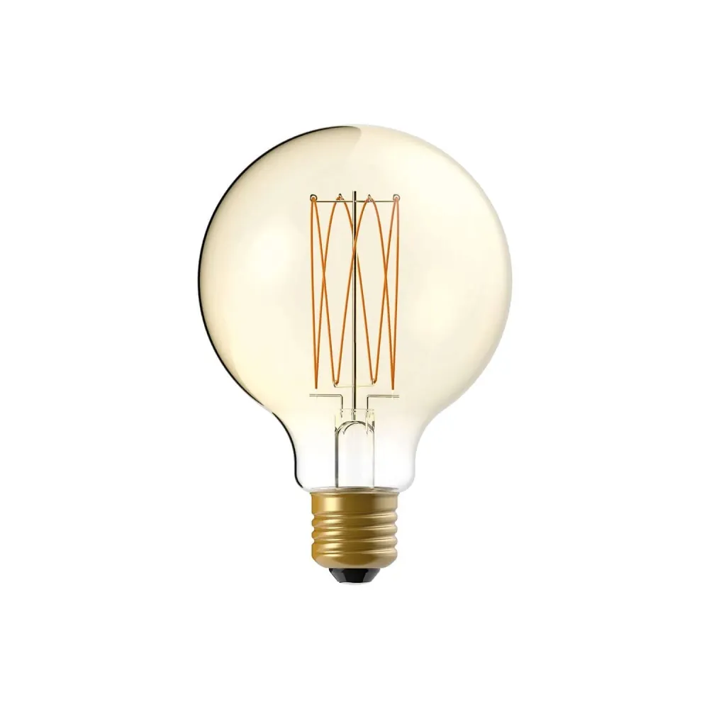 Žarulja LED Zlatna Carbon Line uspravni filament Globo G95 7W 640Lm E27 2700K Dimmabilna - C55