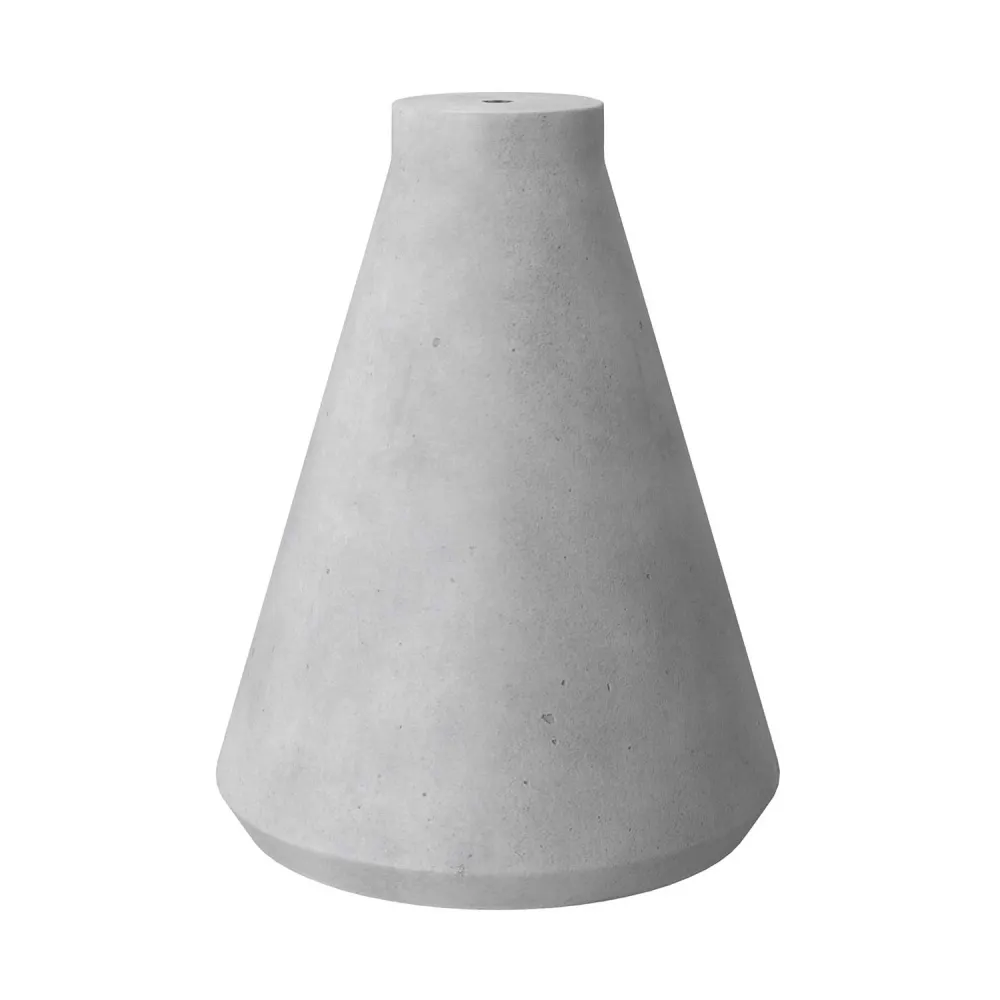 Betonsko sjenilo Funnel za viseću lampu, s rasteretnikom kabela i E26 grlom - Svijetli beton
