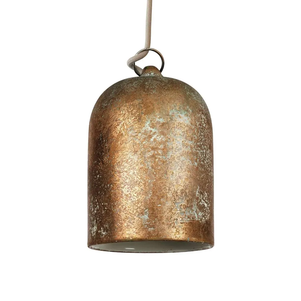 Campana Mini, XS sjenilo od keramike za viseću lampu - Proizvedeno u Italiji - Efekt zelene bronce