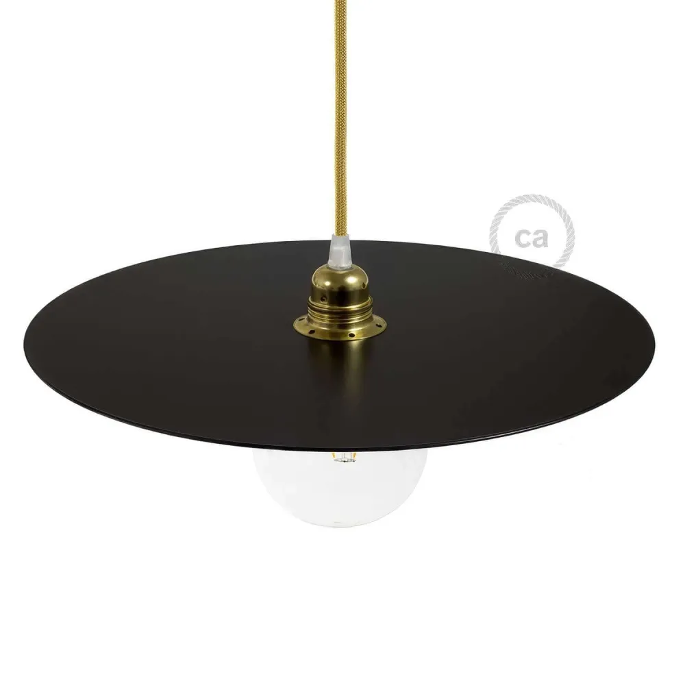 Ellepì oversize metalni tanjur za viseće lampe, promjer 40 cm - Proizvedeno u Italiji - Crna