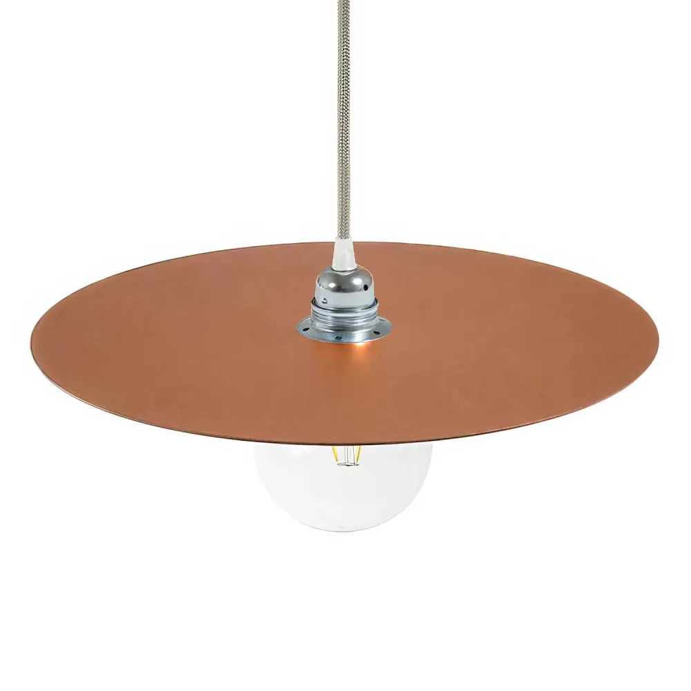 Ellepì oversize tanjur od lakiranog željeza za viseće lampe, promjer 40 cm – Proizvedeno u Italiji – Bakar