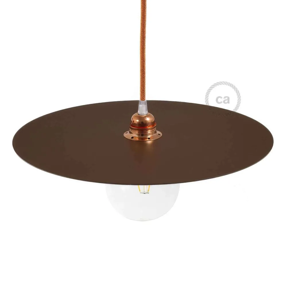 Ellepì tanjur prevelikih dimenzija od lakiranog željeza za viseće lampe, promjer 40 cm - Proizvedeno u Italiji - Corten efekt
