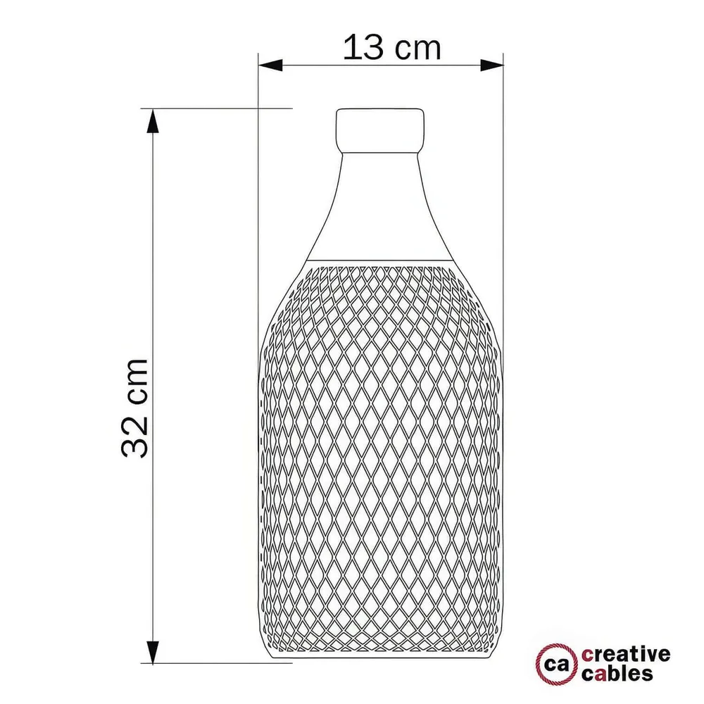 Gabbia sjenilo boca Jéroboam od metala - Crna