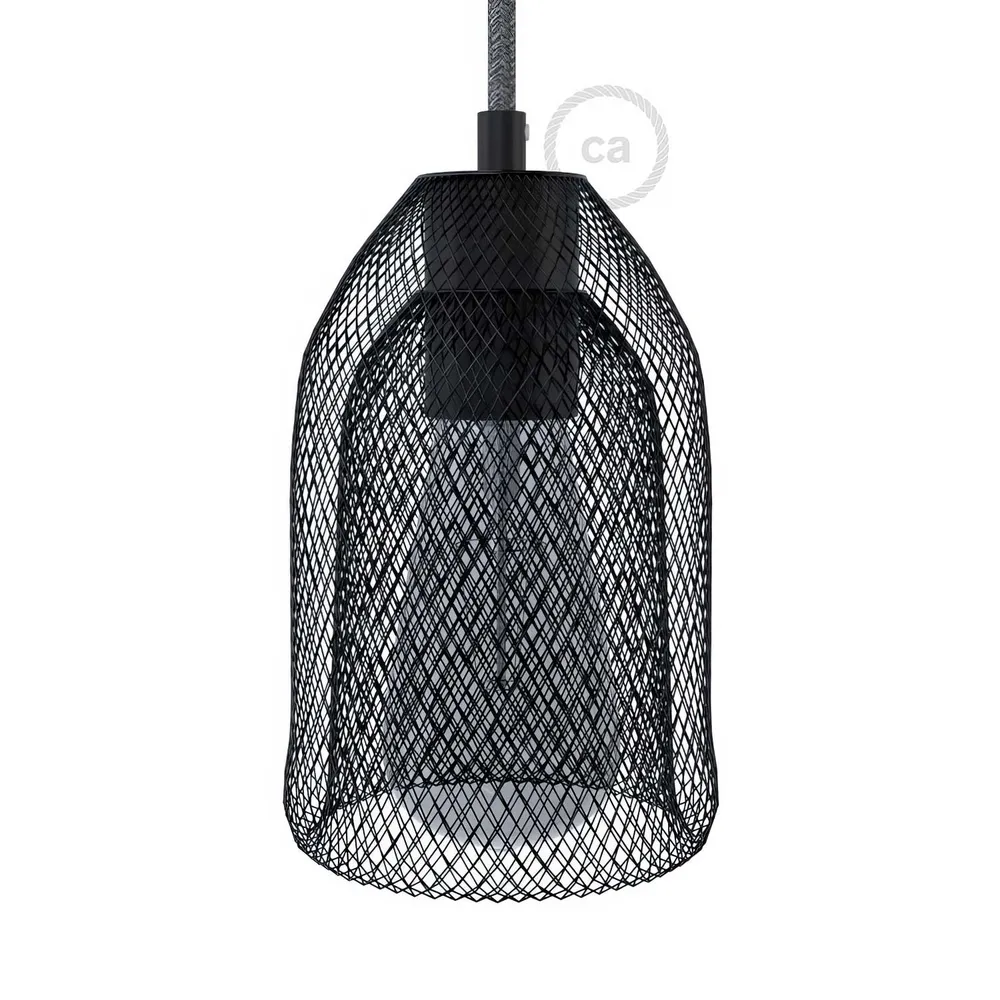 Ghostbell - viseće sjenilo od metalne mreže s maskom za grlo - crno