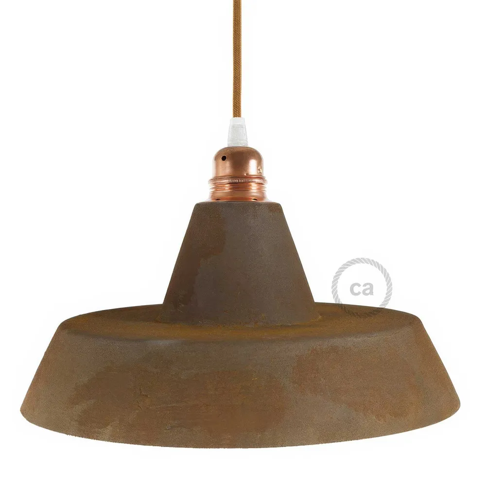Industrijsko sjenilo od keramike za viseću lampu - Made Italy - Efekt cortena