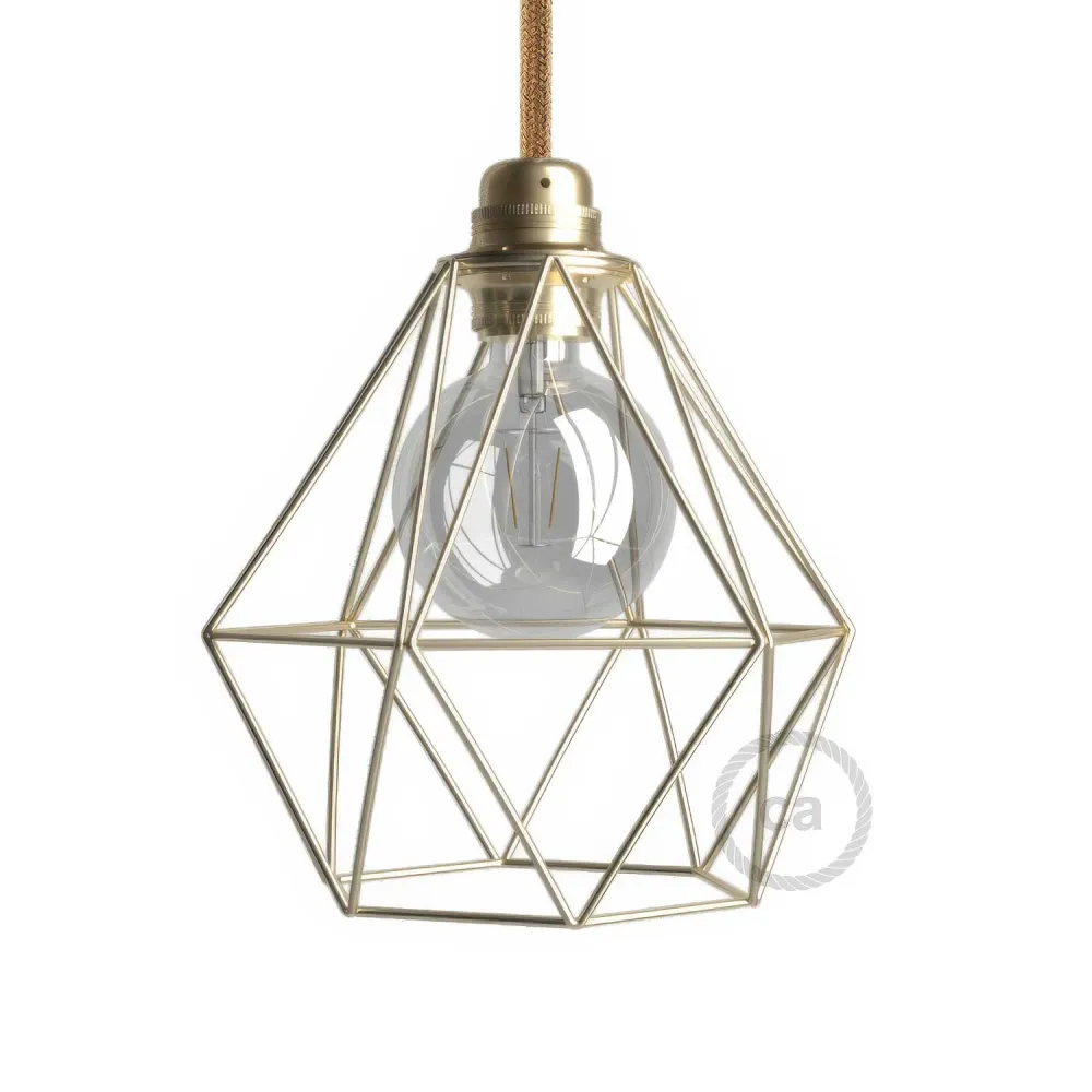Kavez sjenilo Diamond od metala s E27 grlom - Mjed