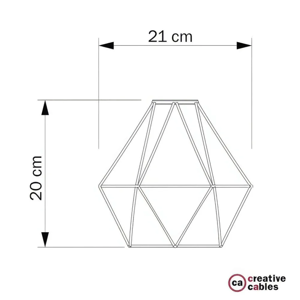 Kavez sjenilo Diamond od metala s E27 grlom - Mjed