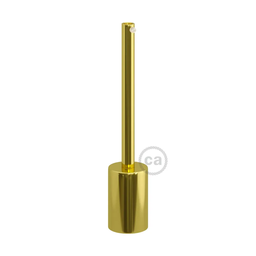 Kit cilindrično grlo za žarulju E27 od metala sa stezaljkom za kabel od 15 cm - Mjed