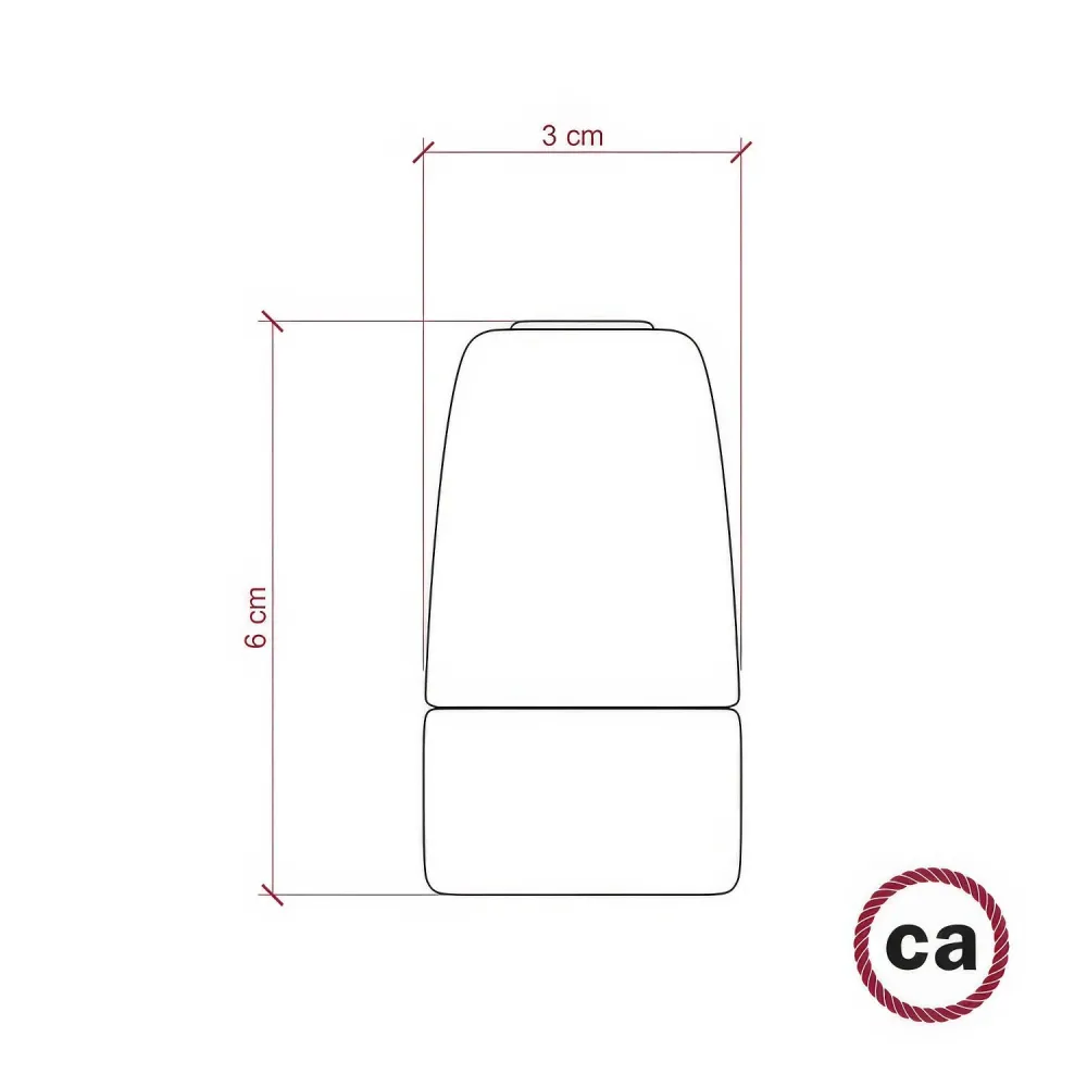 Kit grla za žarulju E14 u porculanu - Plava