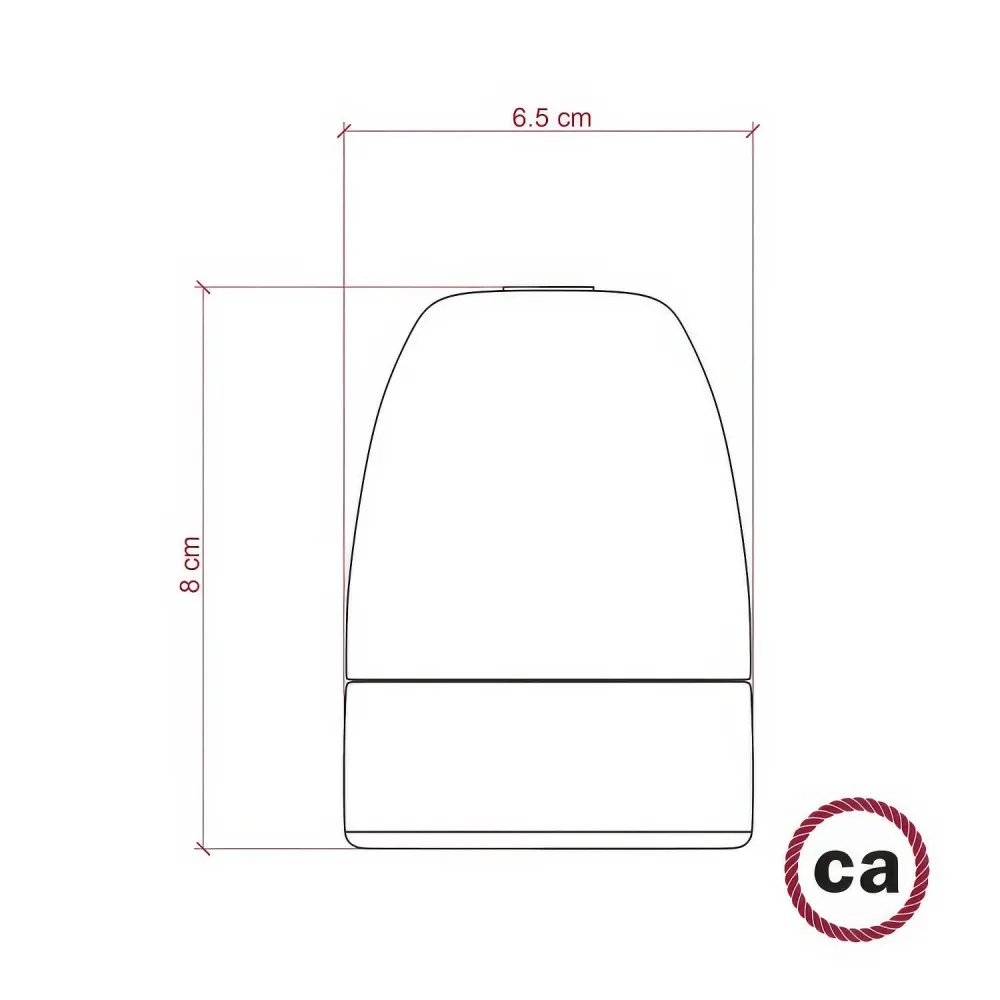 Komplet grlo za žarulju E40 od porculana - Crno