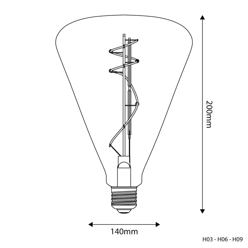 LED žarulja Zlatna Cone 140 8,8W 806Lm E27 2200K Prigušiva - H06