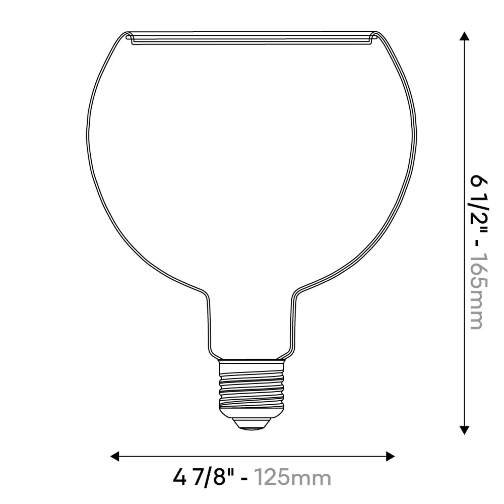 LED Prozirna Sijalica Ghost Line CRI 90 G40 4W 300Lm E26 120V 2200K Prigušiva - G05
