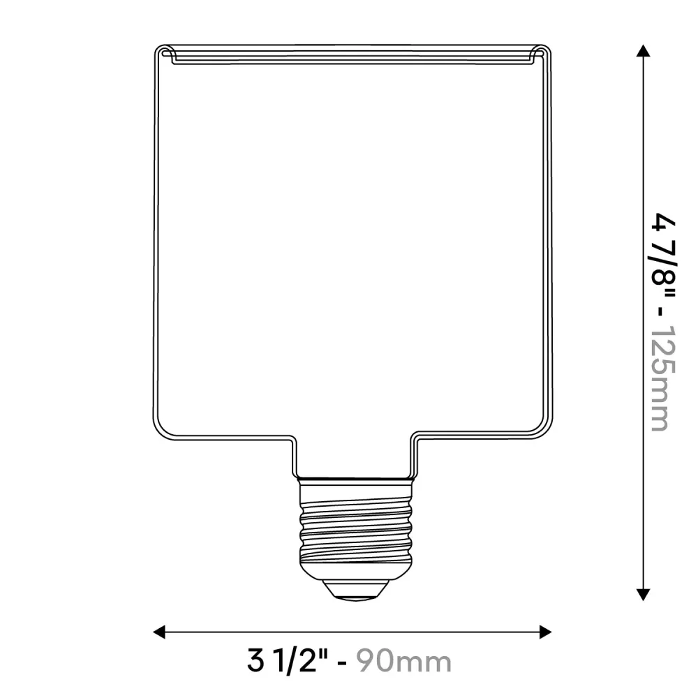 LED Prozirna Sijalica Ghost Line CRI 90 Kocka 5,5W 440Lm E26 120V 2200K Prigušiva - G04