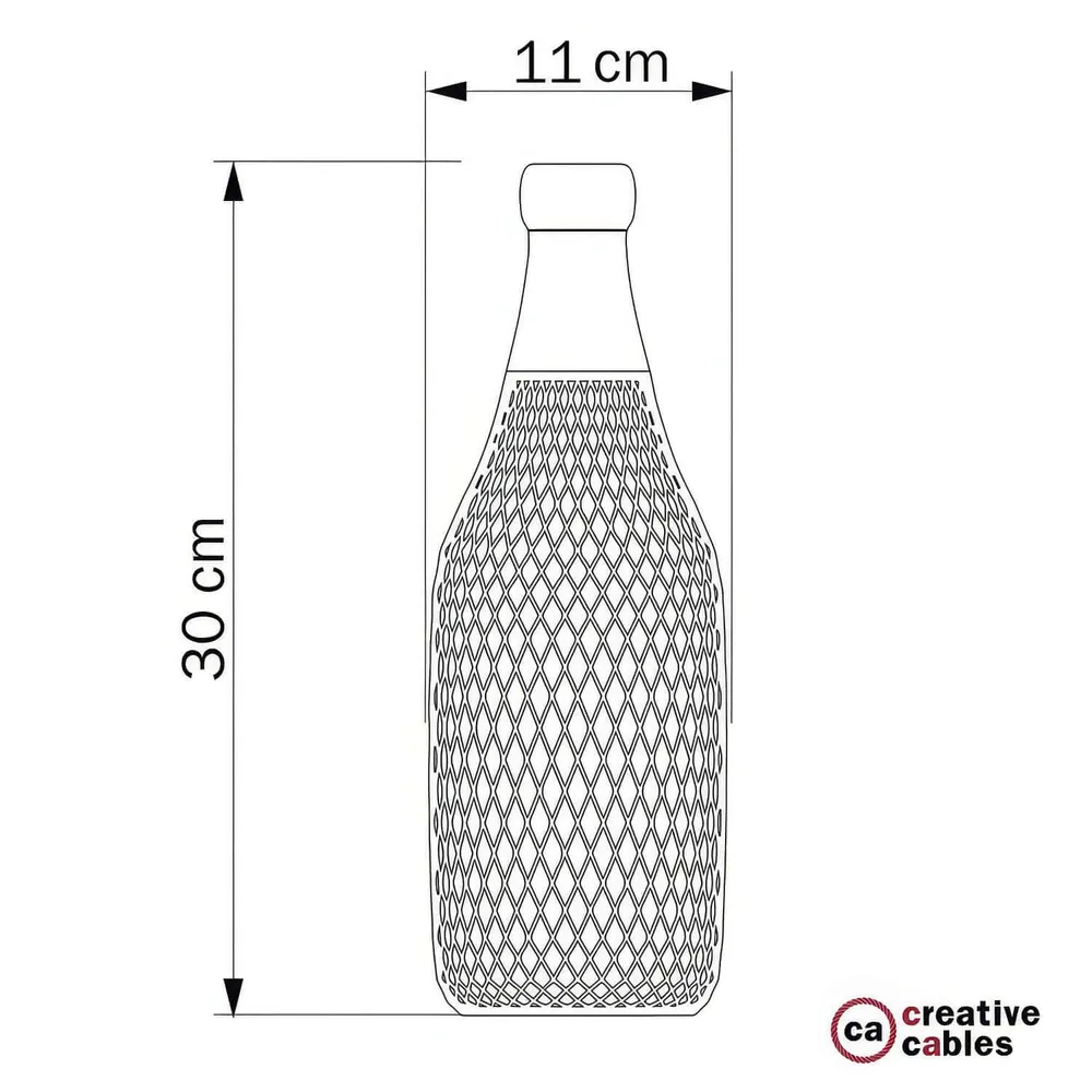 Metalna sjenila u obliku boce Magnum - Bijela