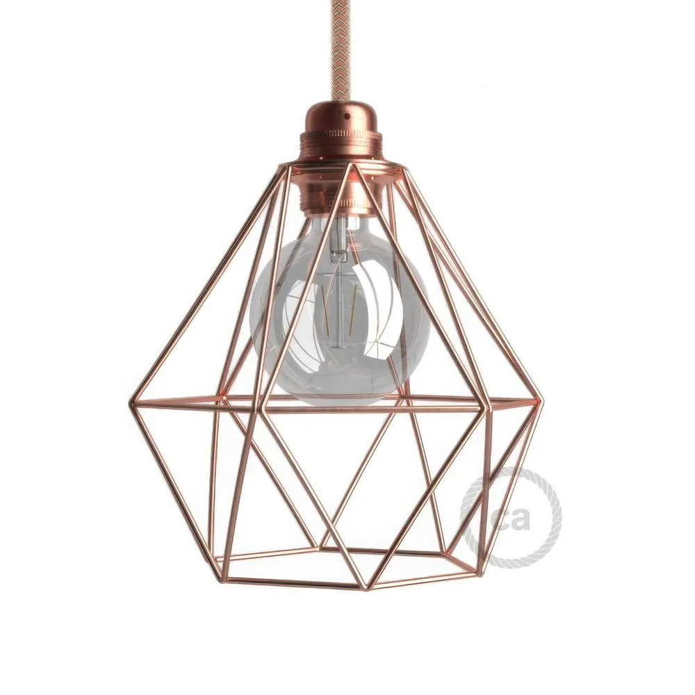 Metalno sjenilo Diamond s E27 prihvatom - Bakar