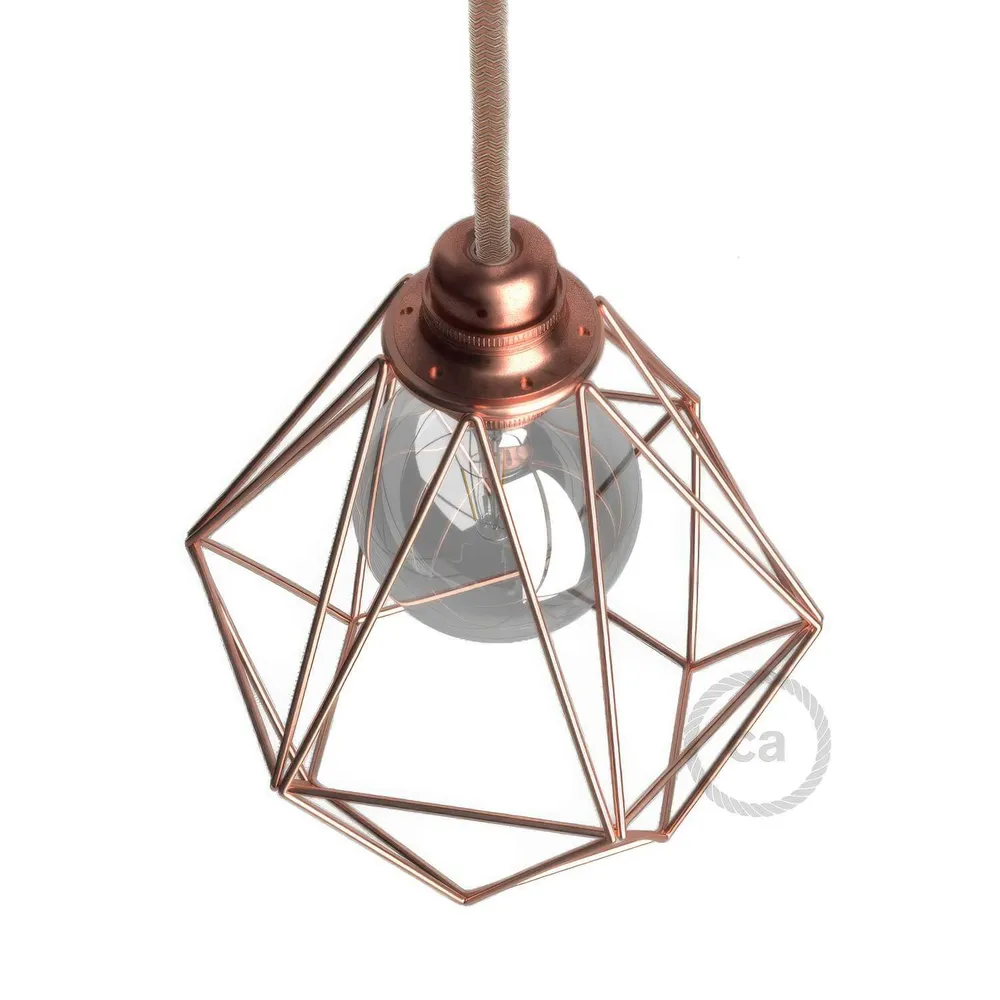 Metalno sjenilo Diamond s E27 prihvatom - Bakar