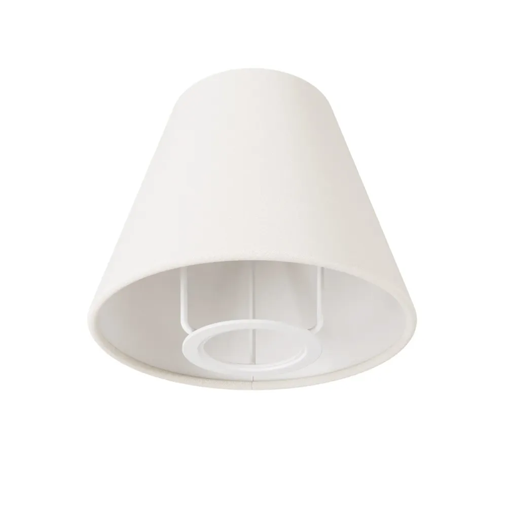 Mini sjenilo Impero s E27 grlom za stolnu lampu ili zidnu svjetiljku - Bijela tkanina