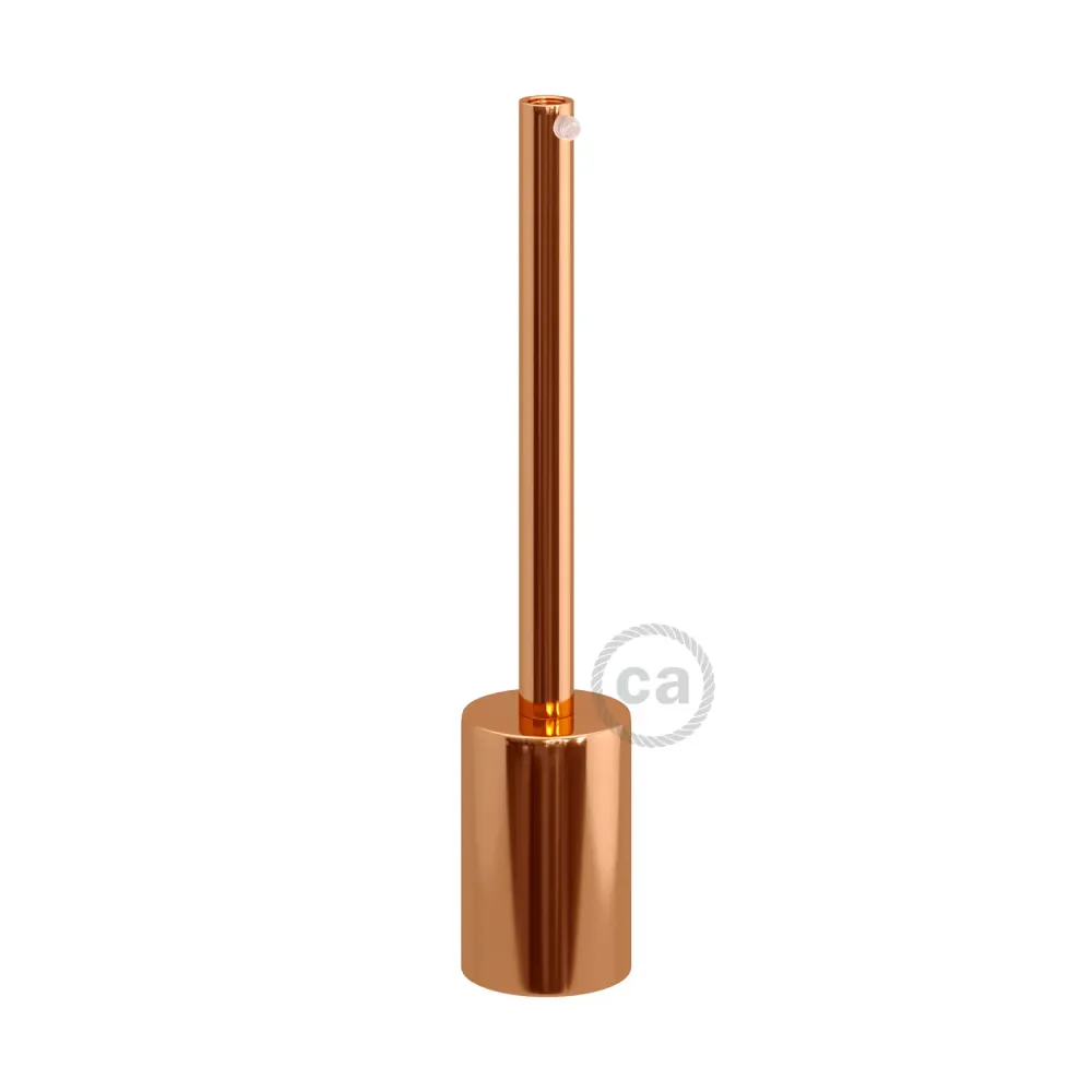 Set cilindričnog grla za žarulju E27 od metala sa stezaljkom za kabel od 15 cm - Bakar