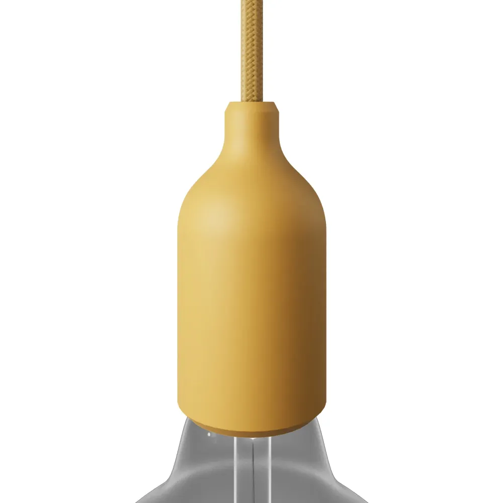 Silikonski E26 set grla sa skrivenom stezaljkom za kabel - Žuta mustard