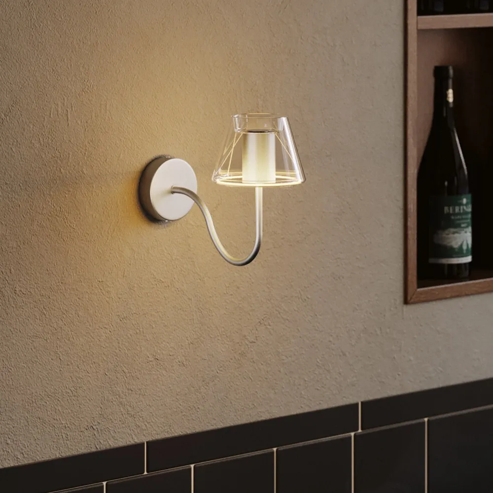 S-izvedeni zakrivljeni produžni cjevasti nastavak za lampu, 16,5 cm, metal - titanij satinirani
