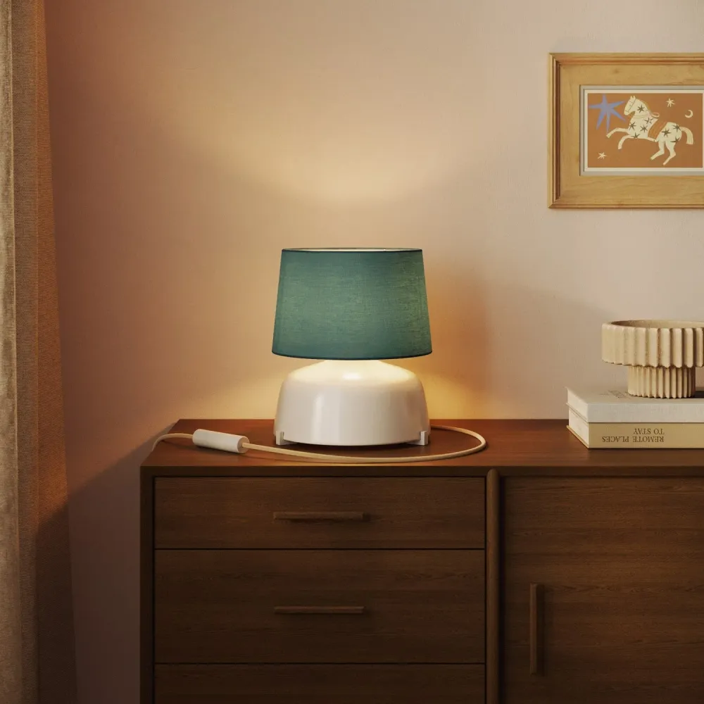 Sjenilo Athena s E27 grlom za stolnu ili podnu lampu - Proizvedeno u Italiji - Teletta Verde Dubbio