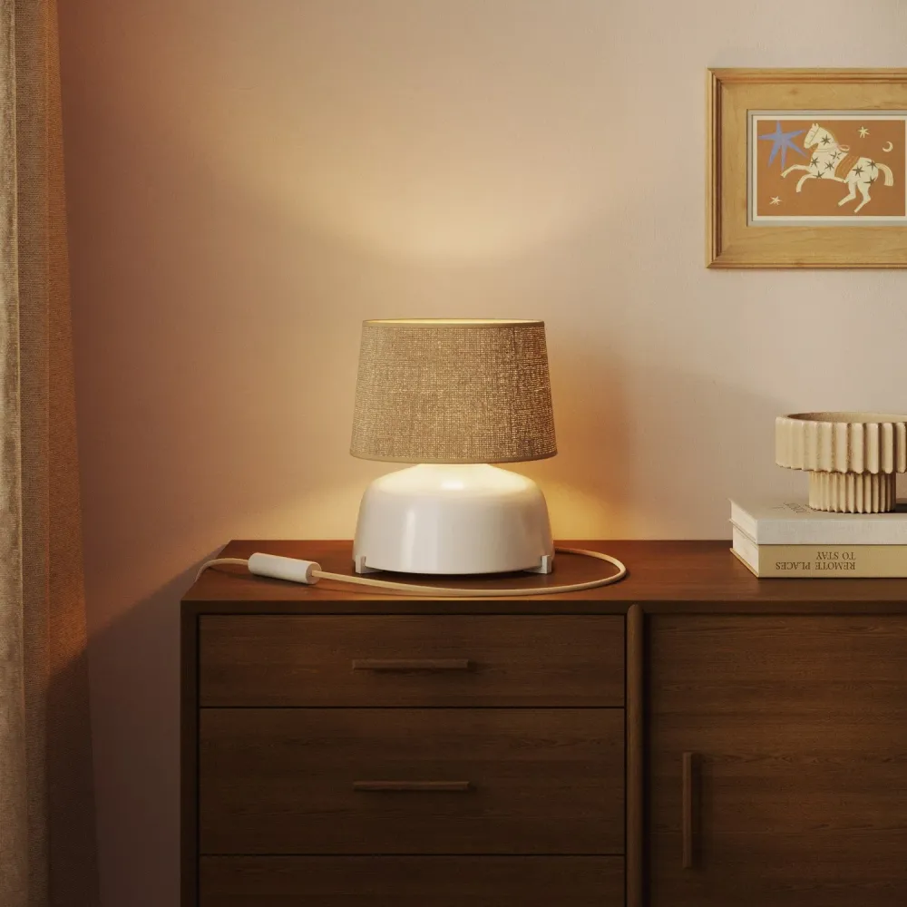 Sjenilo Athena s E27 grlom za stolnu lampu - Proizvedeno u Italiji - Prirodna juta