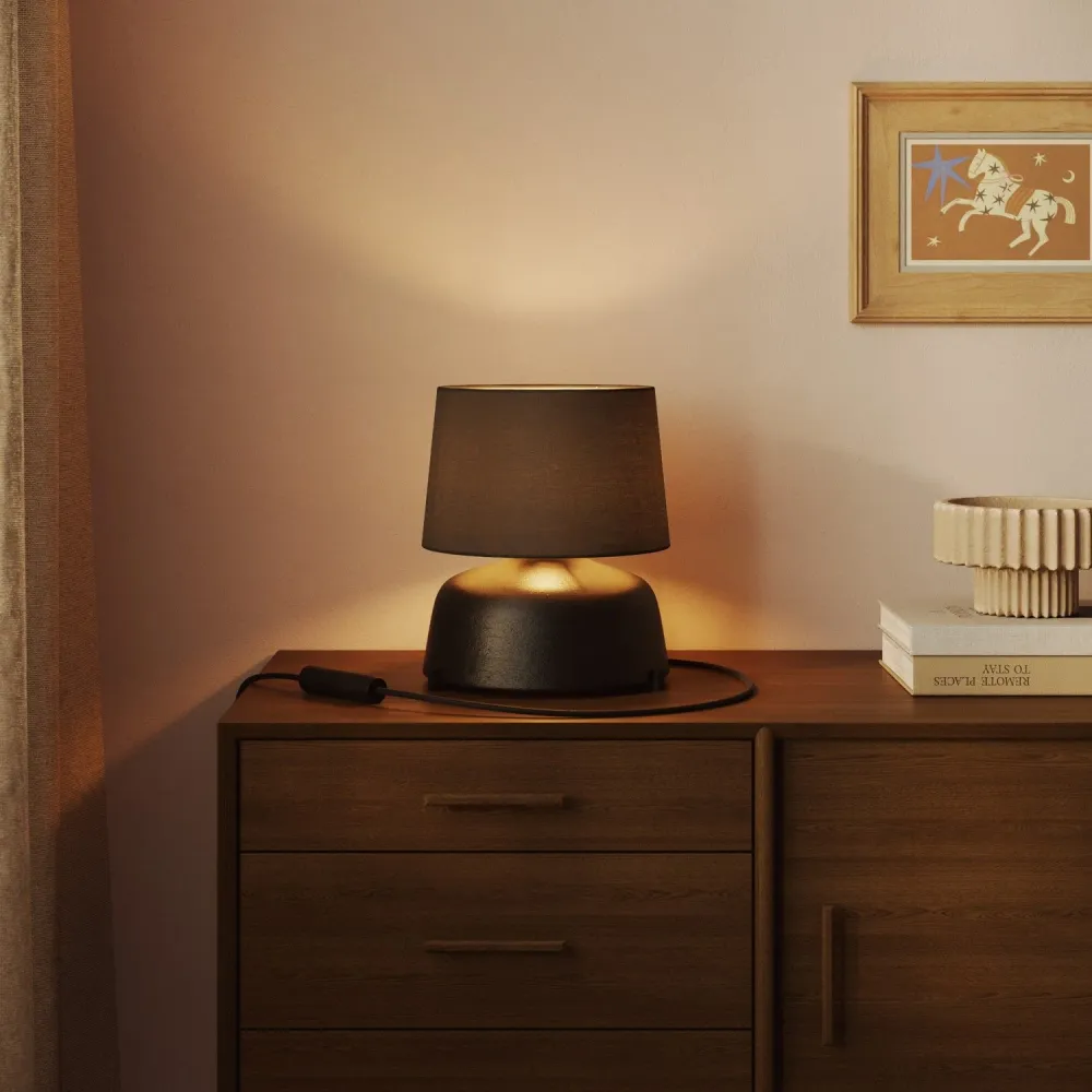 Sjenilo Athena s grlom E27 za stolnu ili podnu lampu - Proizvedeno u Italiji - Teletta Tamno Siva