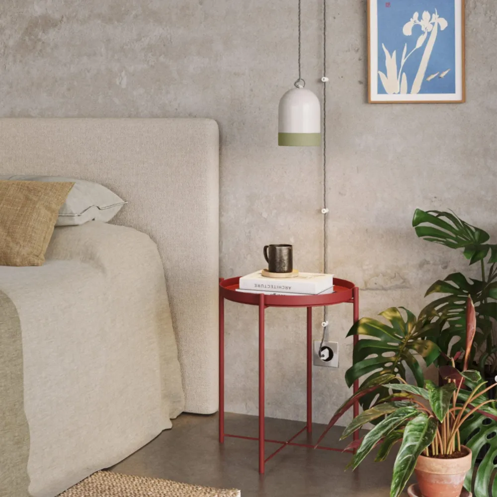 Sjenilo Campana Mini XS dvobojno u keramici Bijela i Kadulja zelena, kolekcija Materia - Made Italy