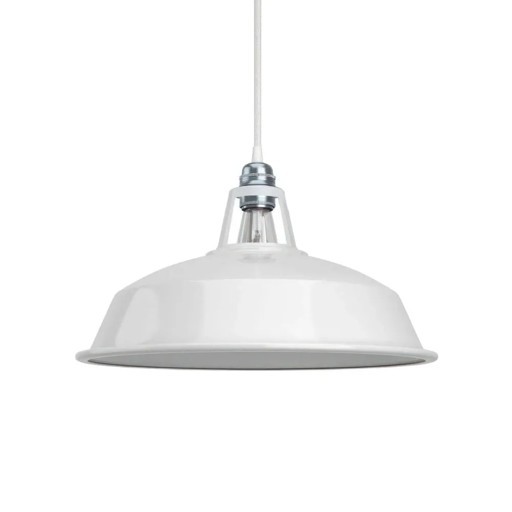 Sjenilo Harbour od emajliranog metala s E27 grlom, promjer 38 cm – bijelo