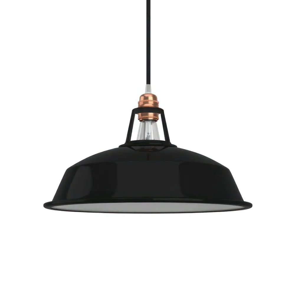 Sjenilo Harbour od emajliranog metala s grlom E27, promjer 38 cm - Crna