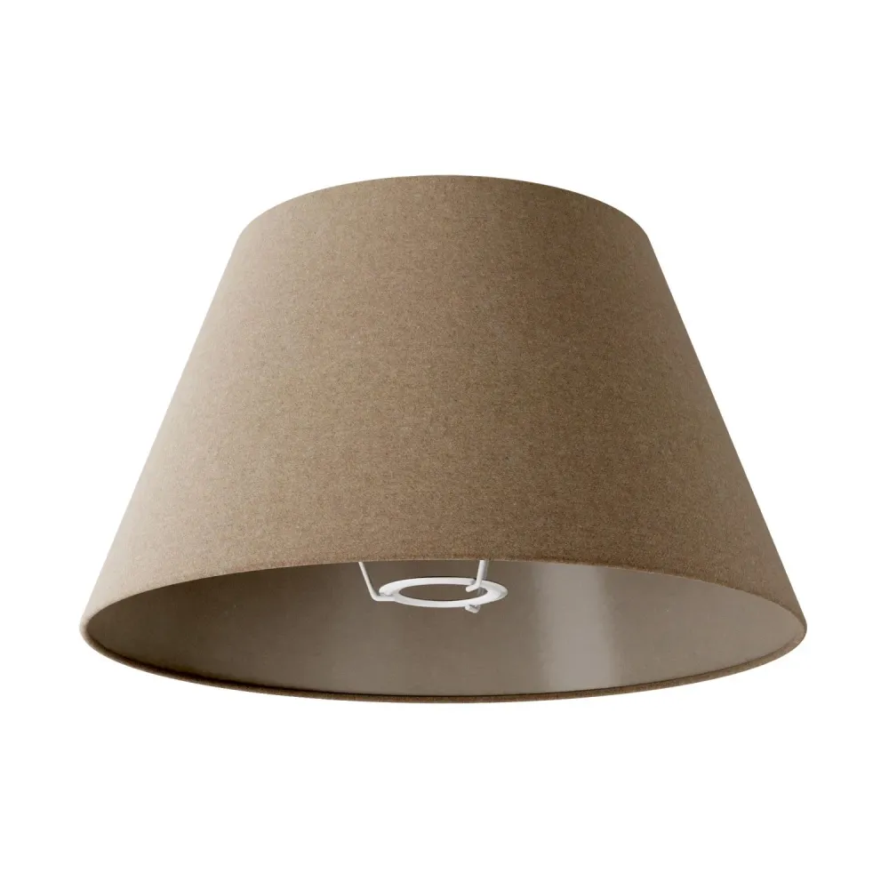 Sjenilo Impero M od tkanine za podnu lampu s grlom E27 - Proizvedeno u Italiji - Smeđ vuna